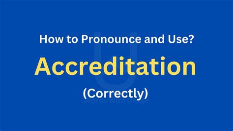 how do you pronounce accreditation|How to pronounce Accreditation .